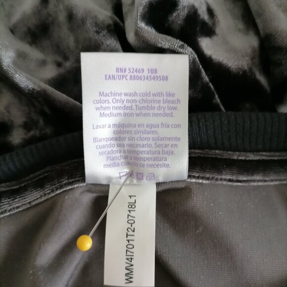NWT Secret Treasure Womens Graystone Crushed Velour Sleep Top Size XL 16/18 - Picture 6 of 6